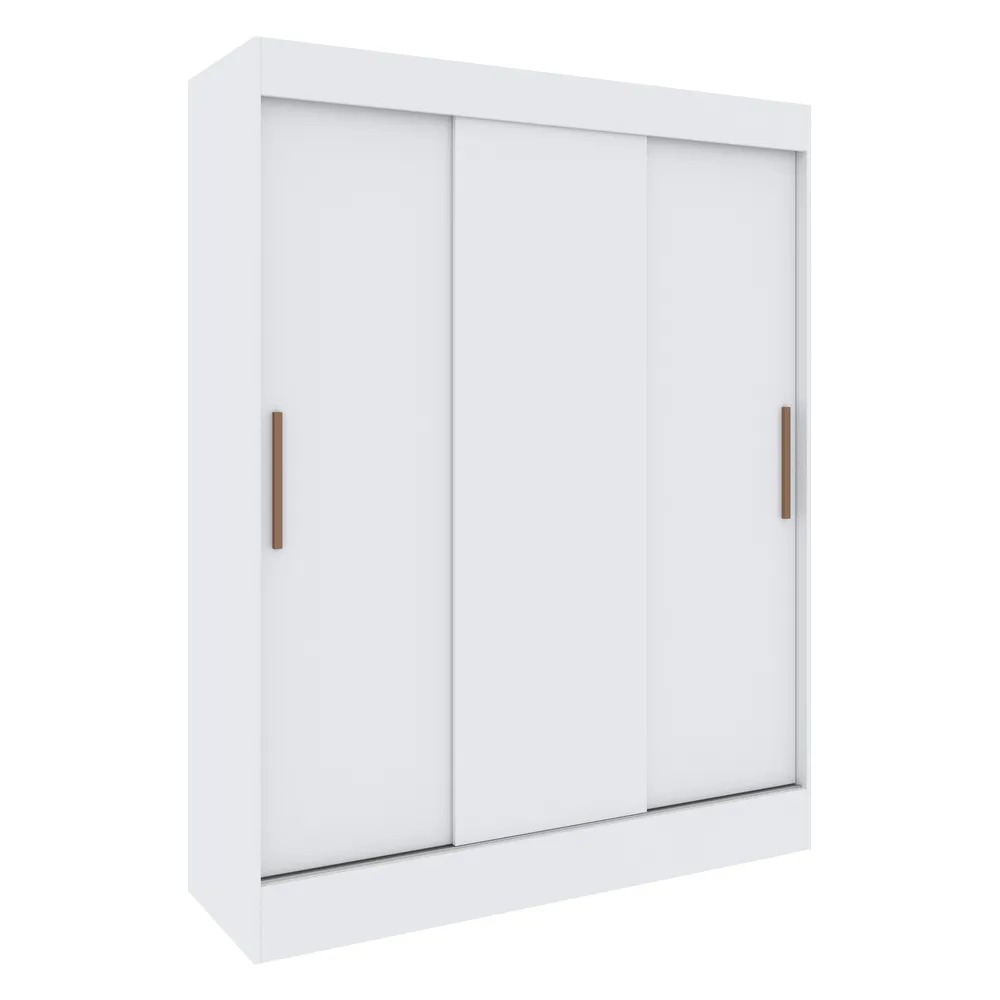 imagem de Guarda-Roupa 3 Portas Correr 2 Gavetas Flórida Multimóveis CR4142 Branco